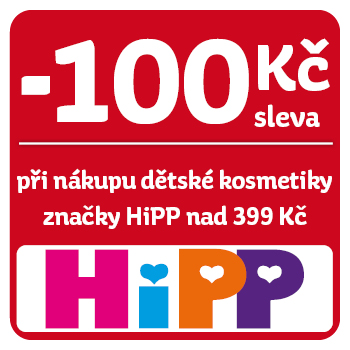 Využijte neklubové nabídky - sleva 100 Kč na značku Hipp nad 399 Kč!