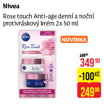 Nivea - Rose touch Anti - age denní a noční protivráskový krém 2x 50 ml