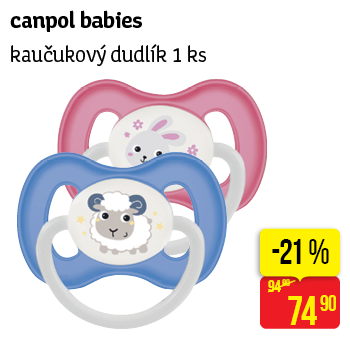 canapol babies - kaučukový dudlík 1 ks