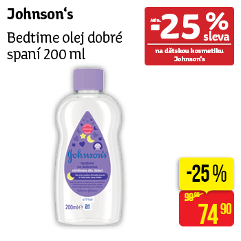 Johnson's - Bedtime olej dobré spaní 200 ml