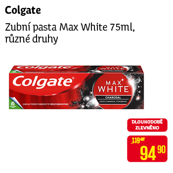 Colgate - Zubní pasta Max White 75ml, různé druhy