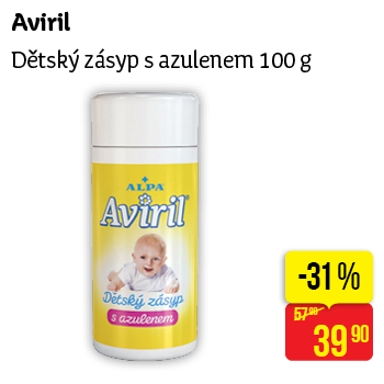 Aviril - dětský zásyp s azulenem 100g 