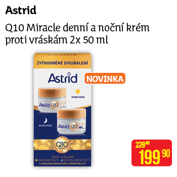 Astrid - Q10 Miracle denní a noční krém proti vráskám 2x 50 ml