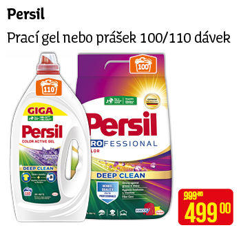 Persil - Prací gel nebo prášek 100/110 dávek