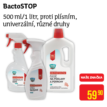 BactoSTOP - 500ml/ 1 litr, proti plísním, univerzální, různé druhy