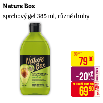 Nature Box - Sprchový gel 385ml, různé druhy