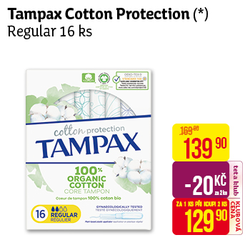 Tampax Cotton Protection - Regular 16ks
