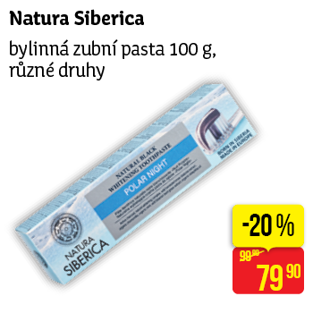Natura Siberica - bylinná zubní pasta 100 g, různé druhy