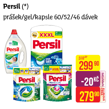 Persil - prášek/gel/kapsle 60/46/41 dávek