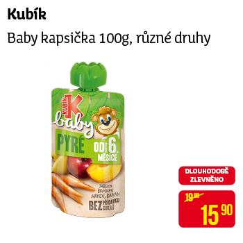 Kubík - Baby kapsička 100g, různé druhy
