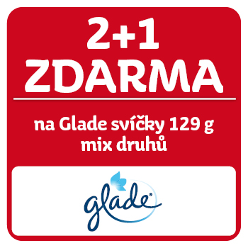 Využijte neklubové nabídky 2+1 ZDARMA na svíčky Glade 129 g mix druhů!