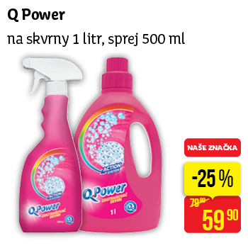 Q power - na skvrny 1 litr, sprej 500 ml