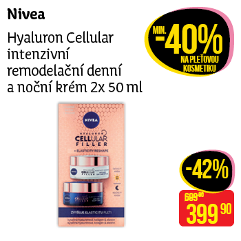 Nivea - Hyaluron Cellular intenzivní remodelační denní a noční krém 2x 50 ml