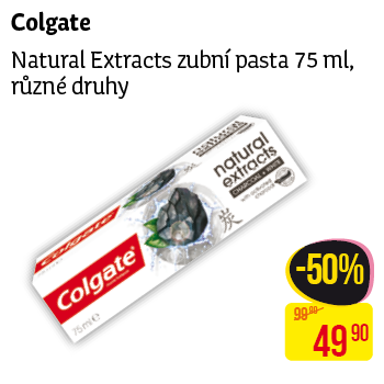 Colgate - Natural Extracts zubní pasta 75ml, různé druhy