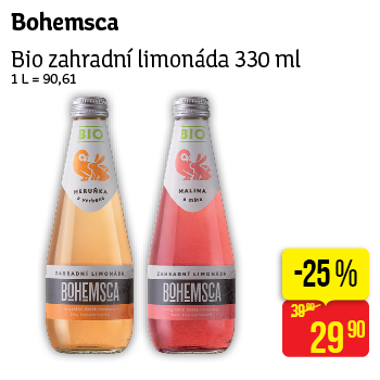Bohemsca - Bio zahradní limonáda 330 ml