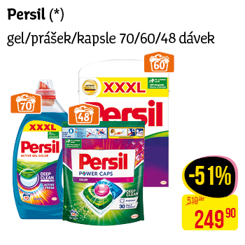 Persil - Gel/Prášek/Kapsle 70/60/48 dávek