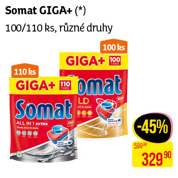 Somat GIGA+ - 100/110ks, různé druhy