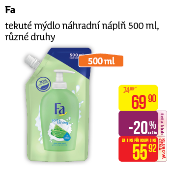 Fa - tekuté mýdlo náhradní náplň 500 ml, různé druhy