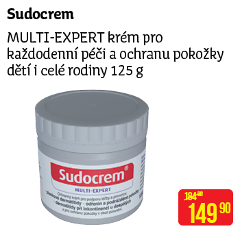 Sudocrem - MULTI-EXPERT krém pro každodenní péči a ochranu pokožky dětí i celé rodiny 125 g