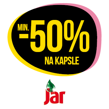Využijte neklubové nabídky slevy min 50 % na kapsle Jar!