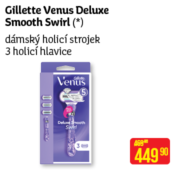 Gillette Venus Deluxe Smooth Swirl - dámský holicí stojek 3 holicí hlavice