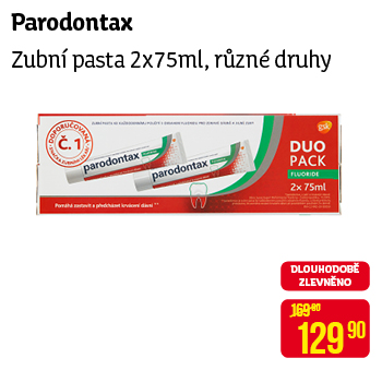 Parodontax - Zubní pasta 2x75ml, různé druhy