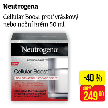 Neutrogena - Cellular Boost protivráskový nebo noční krém 50 ml