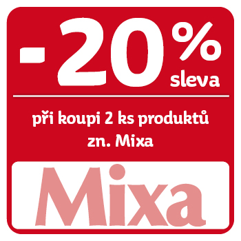 Využijte neklubové nabídky - sleva 20% na produkty značky Mixa při koupi 2 ks v libovolné kombinaci!