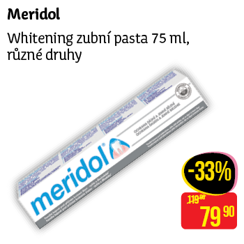 Meridol - Whitening zubní pasta 75 ml, různé druhy