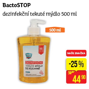 BactoSTOP - dezinfekční tekuté mýdlo 500 ml