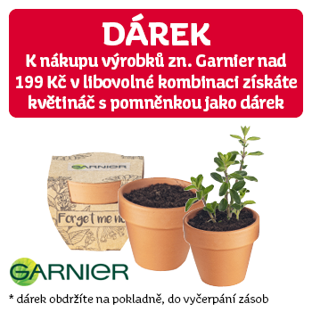 Dárek - k nákupu výrobků značky Garnier nad 199 Kč v libovolné kombinaci získáte květináč s pomněnkou!