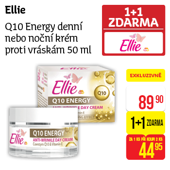 Ellie - Q10 Energy denní nebo noční krém proti vráskám 50 ml