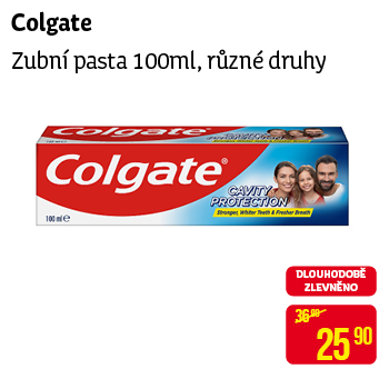 Colgate - Zubní pasta 100ml, různé druhy