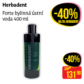 Herbadent - Forte bylinná ústní voda 400 ml