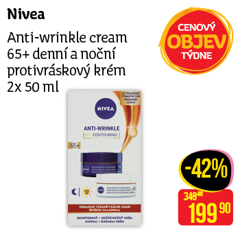 Nivea - Anti-wrinkle cream 65+ denní a noční protivráskový krém 2x50 ml