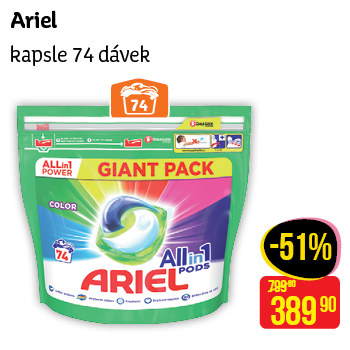 Ariel-  kapsle 74 dávek