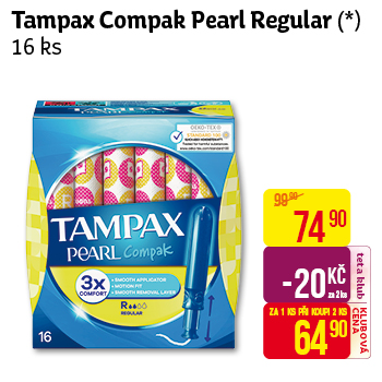Tampax Compak Pearl Regular - 16ks