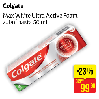 Colgate - Max White Ultra Active Foam zubní pasta 50 ml